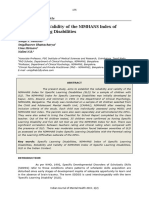 Reliability and Validity of The NIMHANS Index of Specific Learning Disabilities