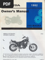 Honda VF 750 C Magna - Owners Manual - 1982 - #3121