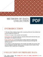 Methods of Data Collection