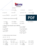 Atividade DERIVADAS