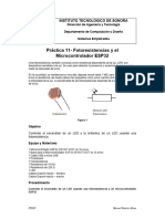 Práctica 11 - Fotoresistencias y El Microcontrolador ESP32