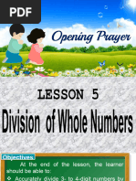 1 Chapter Lesson 5 Division of Whole Number