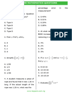 Jamb Mathematics Past Questions