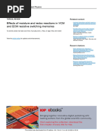 (IMP) Effects of Moisture and Redox Reactions in VCM and ECM RSMs