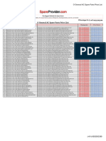 O General AC Spare Parts Price List