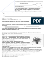 Avaliação de Ciências 7°ano-Reino Plantae