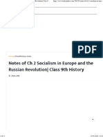 Notes of CH 2 Socialism in Europe and The Russian Revolution Class 9th History