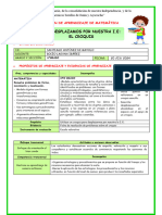 Sesión de Aprendizaje Matemática 20 de Marzo