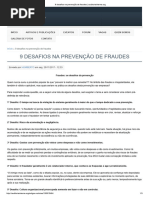 9 Desafios Na Prevenção de Fraudes - Auditoriainterna