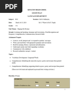 Grade 9 FCC Lesson Plan March 16 - 25, 2024