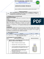 Especifcaciones Tecnicas de Aditivo para Encerado de Frutas