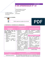 SESIÓN DE APRENDIZAJE 19 Auxilio Especies en Peligro de Extinción