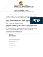 Divulgação Da Lista Parcial de Habilitados - para A Etapa de Testes de Nivelamento