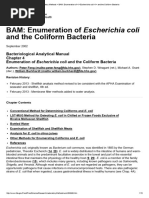 Laboratory Methods - BAM - Enumeration of - I - Escherichia Coli - I - and The Coliform Bacteria