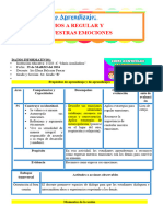 PS 25 de MARZO APRENDEMOS A REGULAR Y EXPRESAR NUESTRAS EMOCIONES