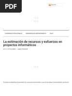 La Estimación de Recursos y Esfuerzos en Proyectos Informáticos