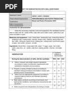 Demonstration Rating Sheet