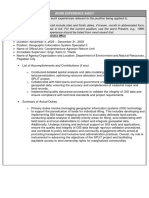 CS Form No. 212 Attachment Work Experience Sheet Jose Eleazar D. Rellente