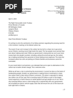 Doug Ford Letter To Justin Trudeau