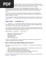 Lab Safety Homework Answers