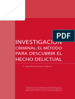 Investigación Criminal: El Método para Descubrir El Hecho Delictual