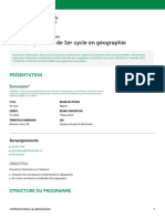 UdeS Programme 428 Microprogramme de 1er Cycleen Geographie