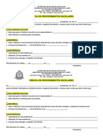 Modelo Ciência de Procedimentos Escolares - 2023