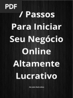 7 Passos para Iniciar Seu Negócio Online Altamente Lucrativo