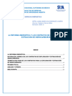 Reforma Energetica y Contratos de Exploración y Extracción de Hidrocarburos