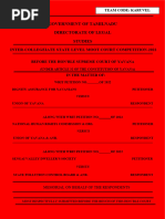 Government of Tamilnadu Directorate of Legal Studies: Inter-Collegeiate State Level Moot Court Competition-2022