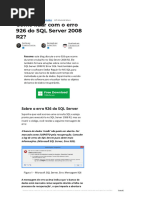 Como Corrigir o Erro 926 Do Microsoft SQL Server 2008 R2