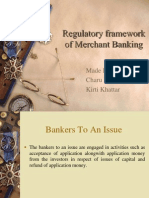 Regulatory Framework of Merchant Banking