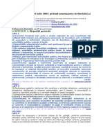 LEGE 350 - 2001 Privind Amenajarea Teritoriului Şi Urbanism