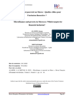 Microfinance Et Pauvreté Au Maroc