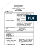 Central Mindanao Colleges Daily Lesson Plan Teaching Date and Time: Subject: I. Objective