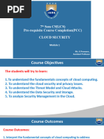 7 Sem CSE (CS) Pre-Requisite Course Completion (PCC) Cloud Security