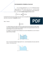 Definite Integral and The Fundamental Theorem of Calculus