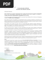 Carta Cambio de Razón Social Veolia Aseo Cartagena