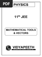 Physics: Mathematical Tools & Vectors