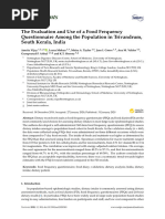 The Evaluation and Use of A Food Frequency Questio