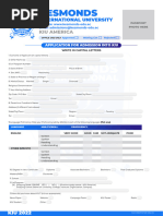 Application Form Fillable KIU