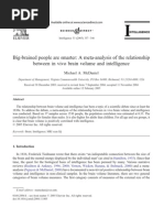 McDaniel - Big-Brained People Are Smarter - A Meta-Analysis of The Relationship Between in Vivo Brain Volume and Intelligence