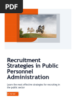 Recruitment Strategies in Public Personnel Administration