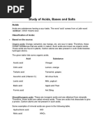 Acids, Bases and Salts