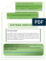 Cum - Biología - 3ro A - TP Int Sist Nervioso - Nota Global - Prof. Samaniego 2023