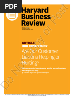 HBR Are Our Customer Liasons Hurting or Helping