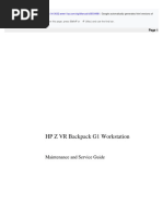 Maintenance and Service Guide - HP VR Backpack G1 (Retrieved From Google Cache!)