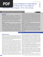 Evaluation of Fracture Resistance of Mandibular Premolar Canals Filled With Four Different Obturation Techniques-An in Vitro Study