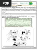 Atividade 13 5 o Ano Lingua Portuguesa Tema Cartuns. Estrutura e Composicao Do Texto 1