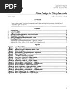 Filter Design in Thirty Seconds: Bruce Carter High Performance Analog